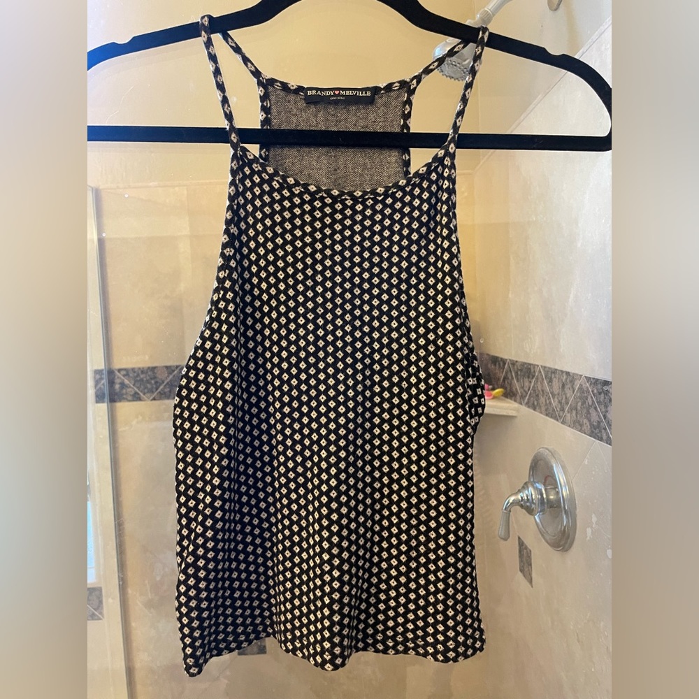 Brandy Melville black patterned tank